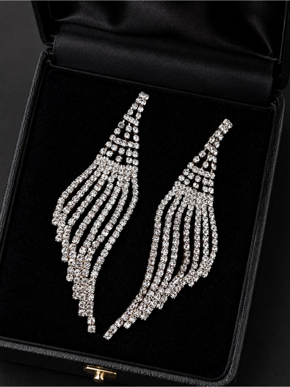 Crystal Rhinestone Drop Earrings